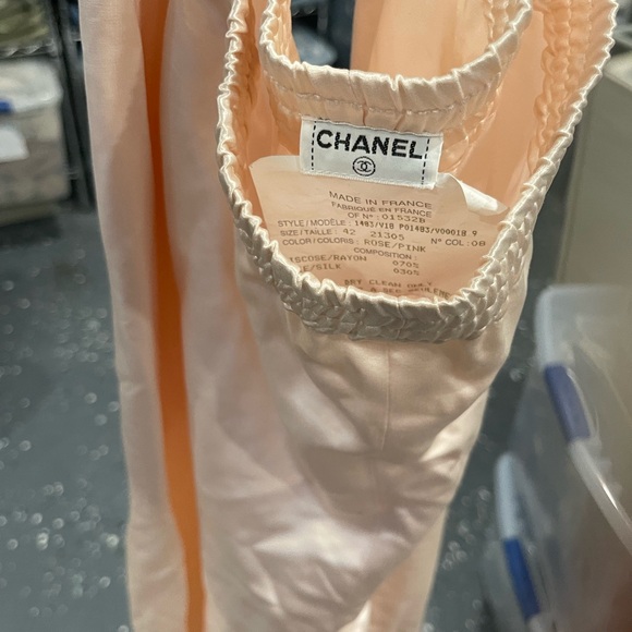 CHANEL Blush Silk Pants